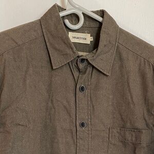 Taylor Stitch - The Mechanic shirt, moss green canvas XL